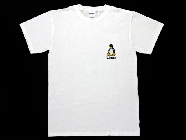 Embroidered Linux t-shirts