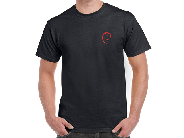 Debian Swirl T-Shirt (black)