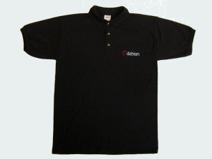 Debian black piqué shirts