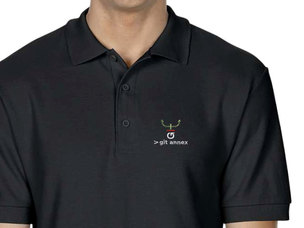 git-annex Polo Shirt (black)