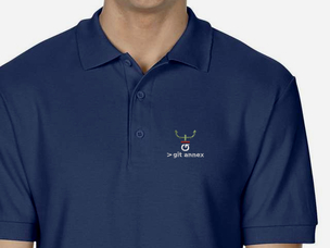 git-annex Polo Shirt (dark blue)