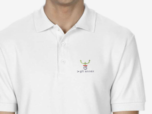 git-annex Polo Shirt (white)