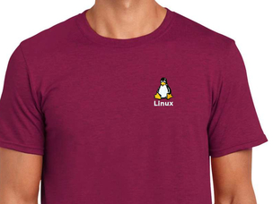 Linux t-shirt in berry color