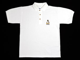 Linux white piqué shirts