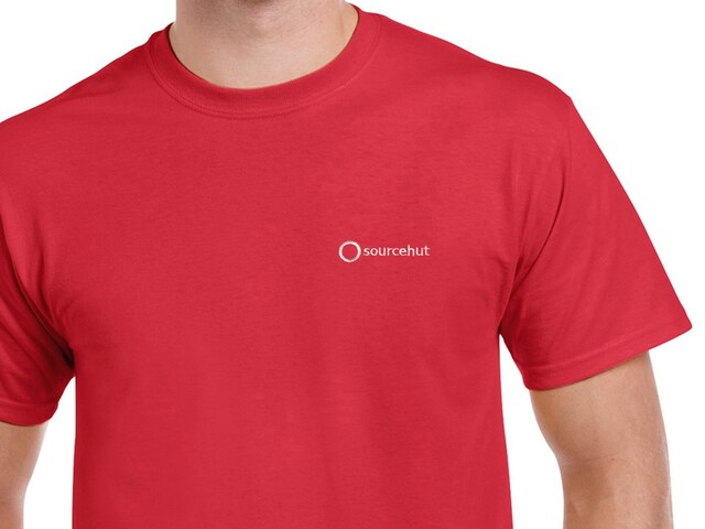 SourceHut T-Shirt (red)
