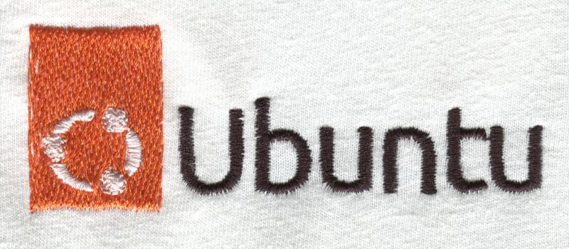 Ubuntu logo embroidery