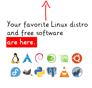 Choose your favorite Linux distro and free software from the menu!