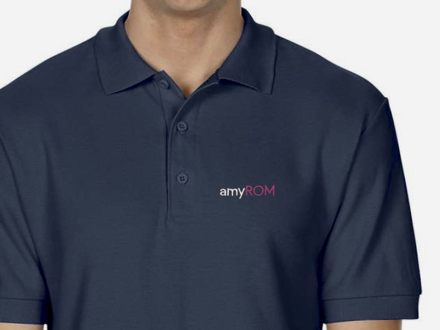 amyROM Polo Shirt (dark blue)