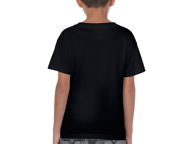 Debian embroidered swirl youth t-shirt (black)