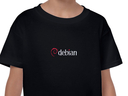 Debian embroidered youth t-shirt (black)
