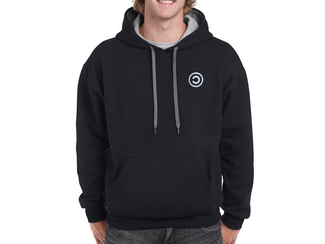 Copyleft hoodie (black-grey)