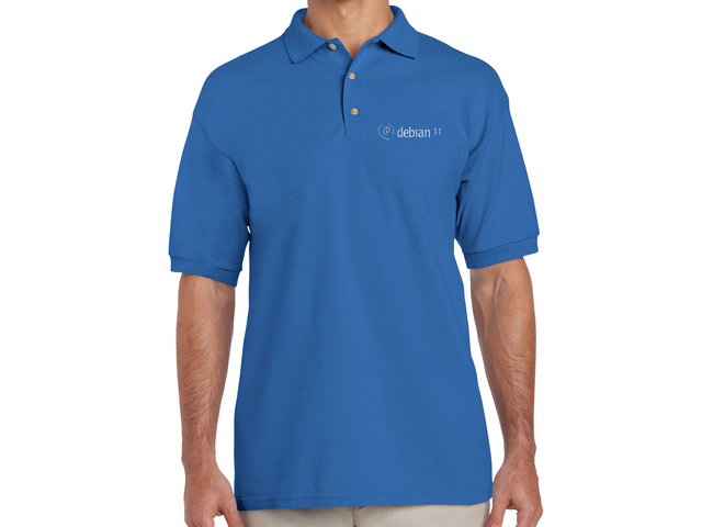 Debian Bullseye Polo Shirt (blue) old type