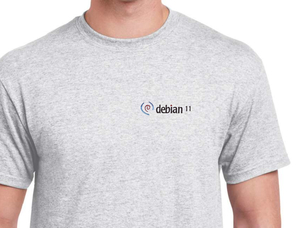 Debian Bullseye T-Shirt (ash grey)