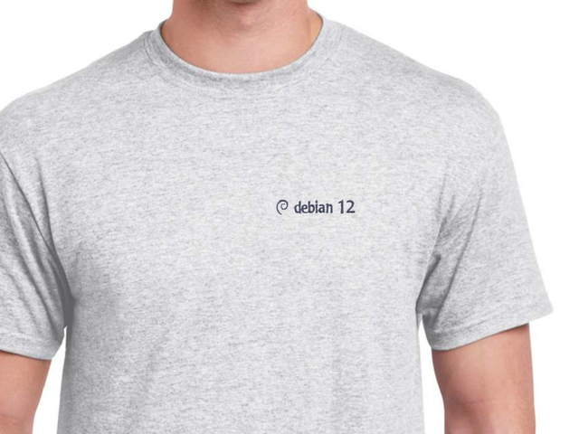Debian Bookworm T-Shirt (ash grey)