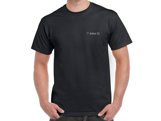 Debian Bookworm T-Shirt (black)