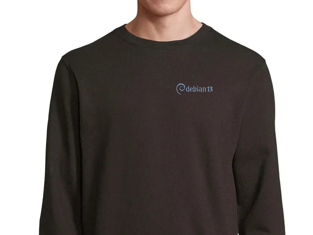 Debian Trixie sweatshirt (black)