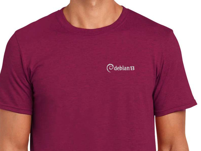 Debian Trixie T-Shirt (berry)