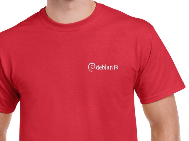Debian Trixie T-Shirt (red)