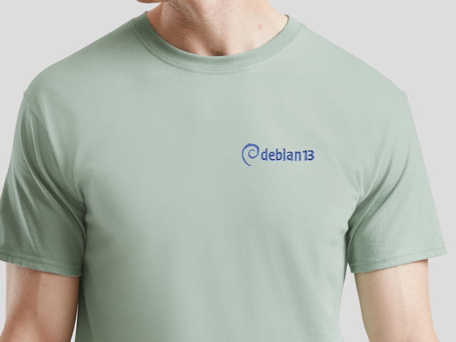 Debian Trixie T-Shirt (sage)