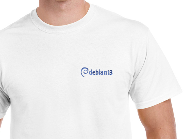 Debian Trixie T-Shirt (white)