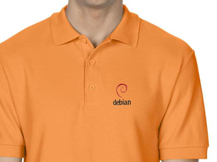 Debian (type 2) Polo Shirt (orange)