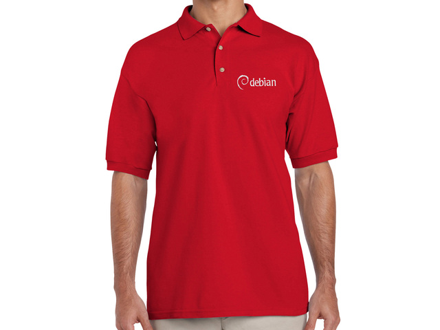 Debian Polo Shirt (red) old type