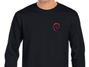 Debian Swirl Long Sleeve T-Shirt (black)