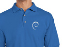 Debian Swirl Polo Shirt (blue)