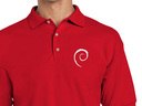 Debian Swirl Polo Shirt (red) old type