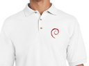 Debian Swirl Polo Shirt (white) old type