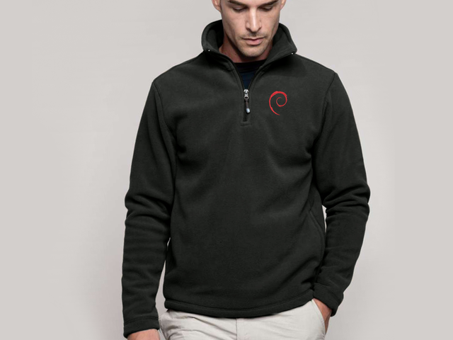 Debian Swirl pullover jacket (dark grey)