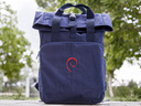 Debian Swirl roll-top laptop backpack