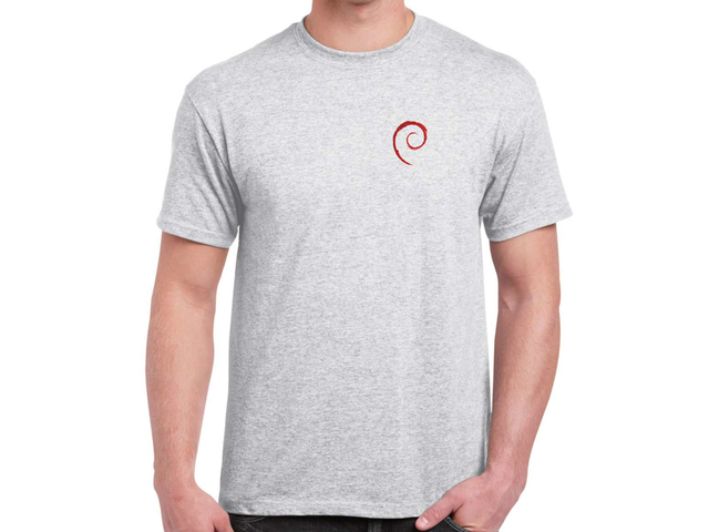 Debian Swirl T-Shirt (ash grey)