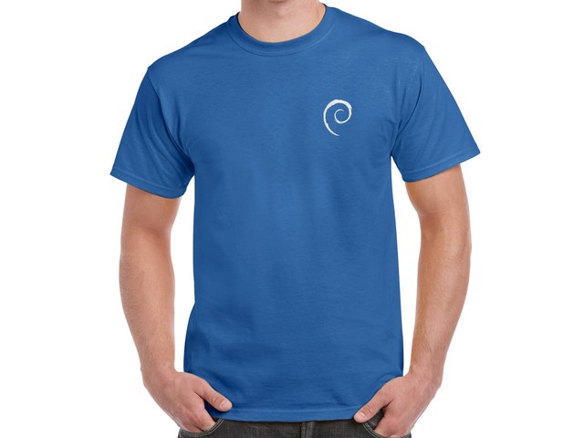 Debian Swirl T-Shirt (blue)