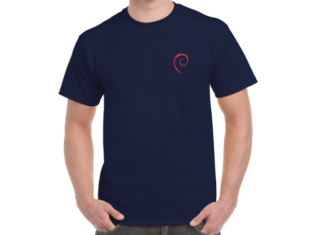 Debian Swirl T-Shirt (dark blue)