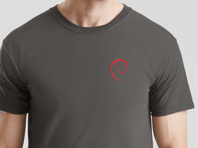 Debian Swirl T-Shirt (graphite)