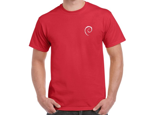 Debian Swirl T-Shirt (red)