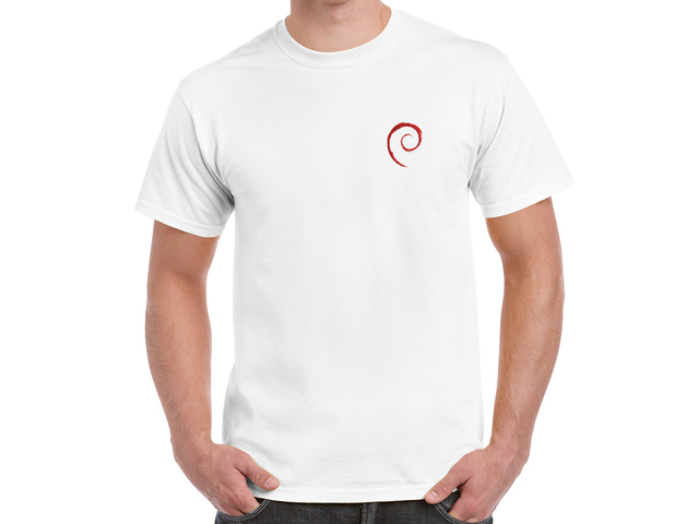 Debian Swirl T-Shirt (white)