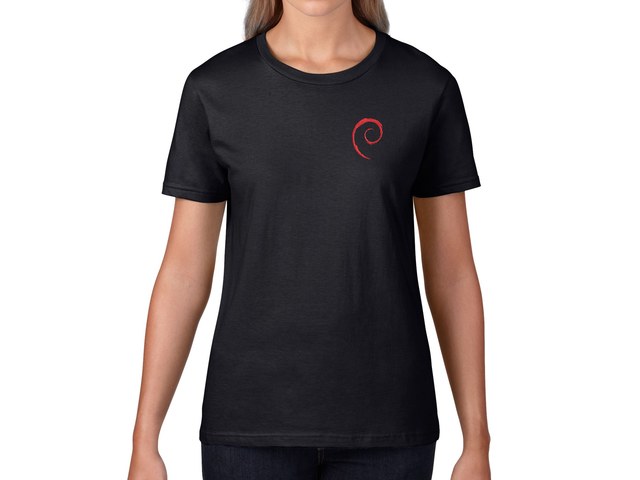 Debian Swirl Women's T-Shirt (black)