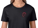 Debian Swirl Women's T-Shirt (black)