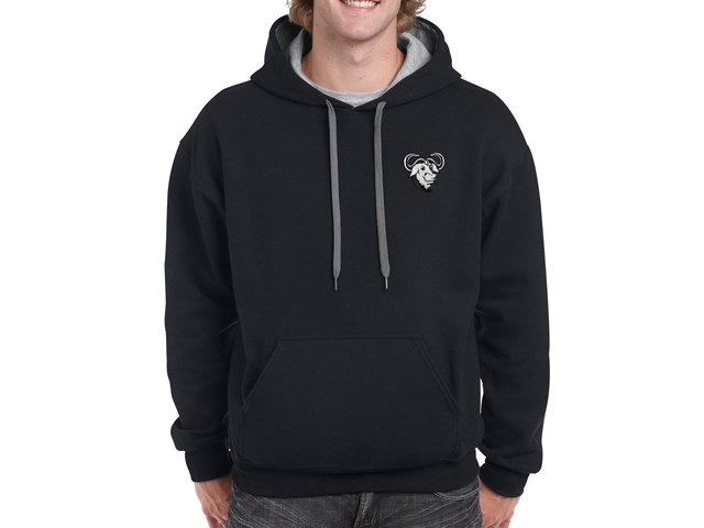 GNU hoodie (black-grey)