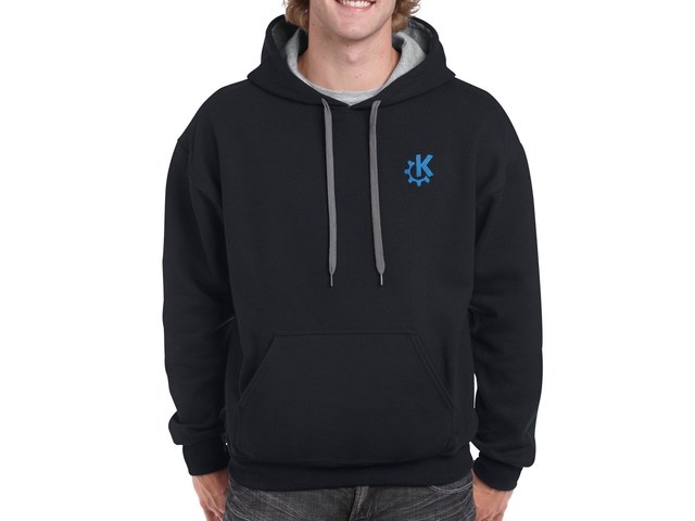 KDE hoodie (black-grey)