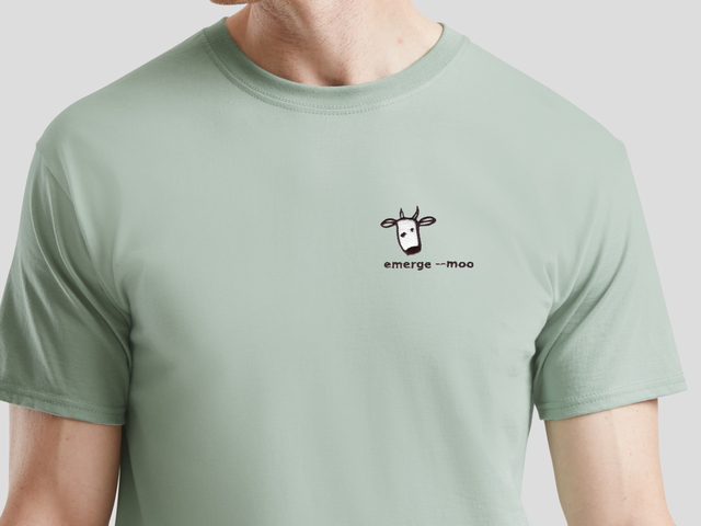 Larry the Cow  T-Shirt (sage)