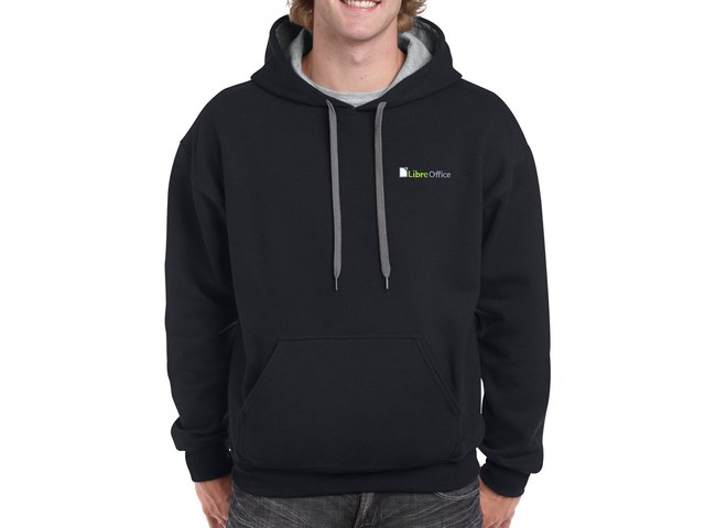 LibreOffice hoodie (black-grey)