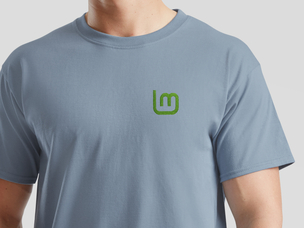Linux Mint (type 2) T-Shirt (mineral blue)
