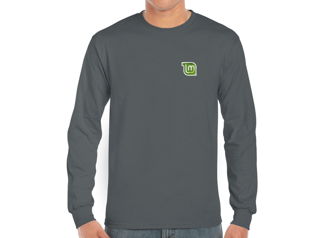 Linux Mint Long Sleeve T-Shirt (grey)