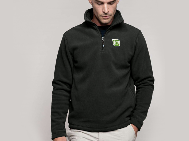Linux Mint nostalgic pullover jacket (dark grey)
