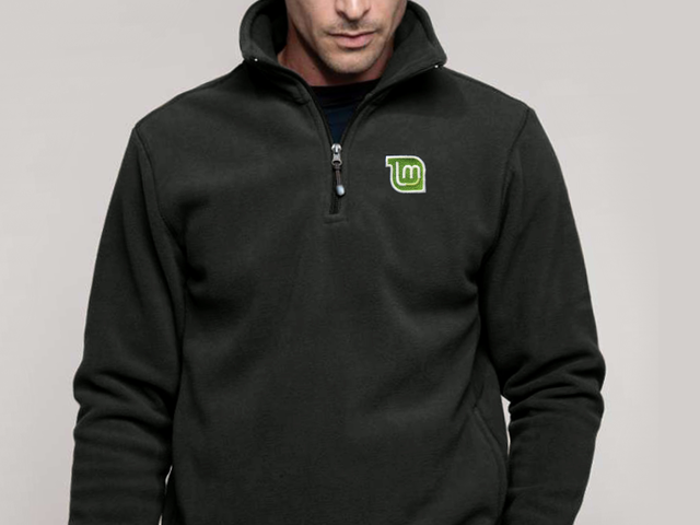 Linux Mint nostalgic pullover jacket (dark grey)