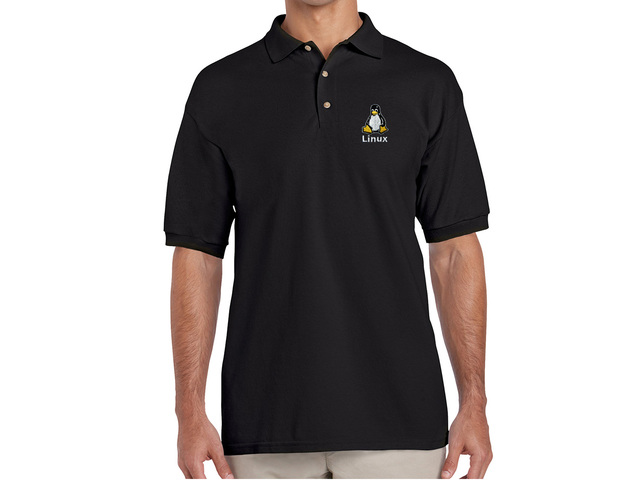 Linux Polo Shirt (black) old type