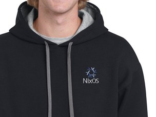 NixOS hoodie (black-grey)
